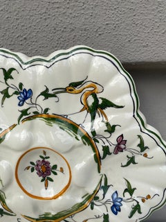French Faience Oyster Plate Moustiers Style, circa 1940