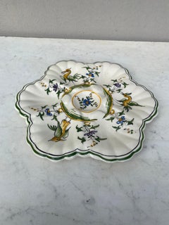 French Faience Oyster Plate Moustiers Style, circa 1940