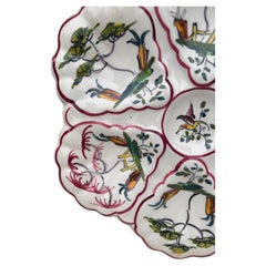 French Faience Oyster Plate Moustiers Style, circa 1940