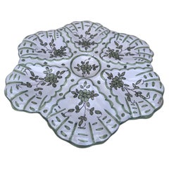 French Faience Oyster Plate Moustiers Style Circa 1940