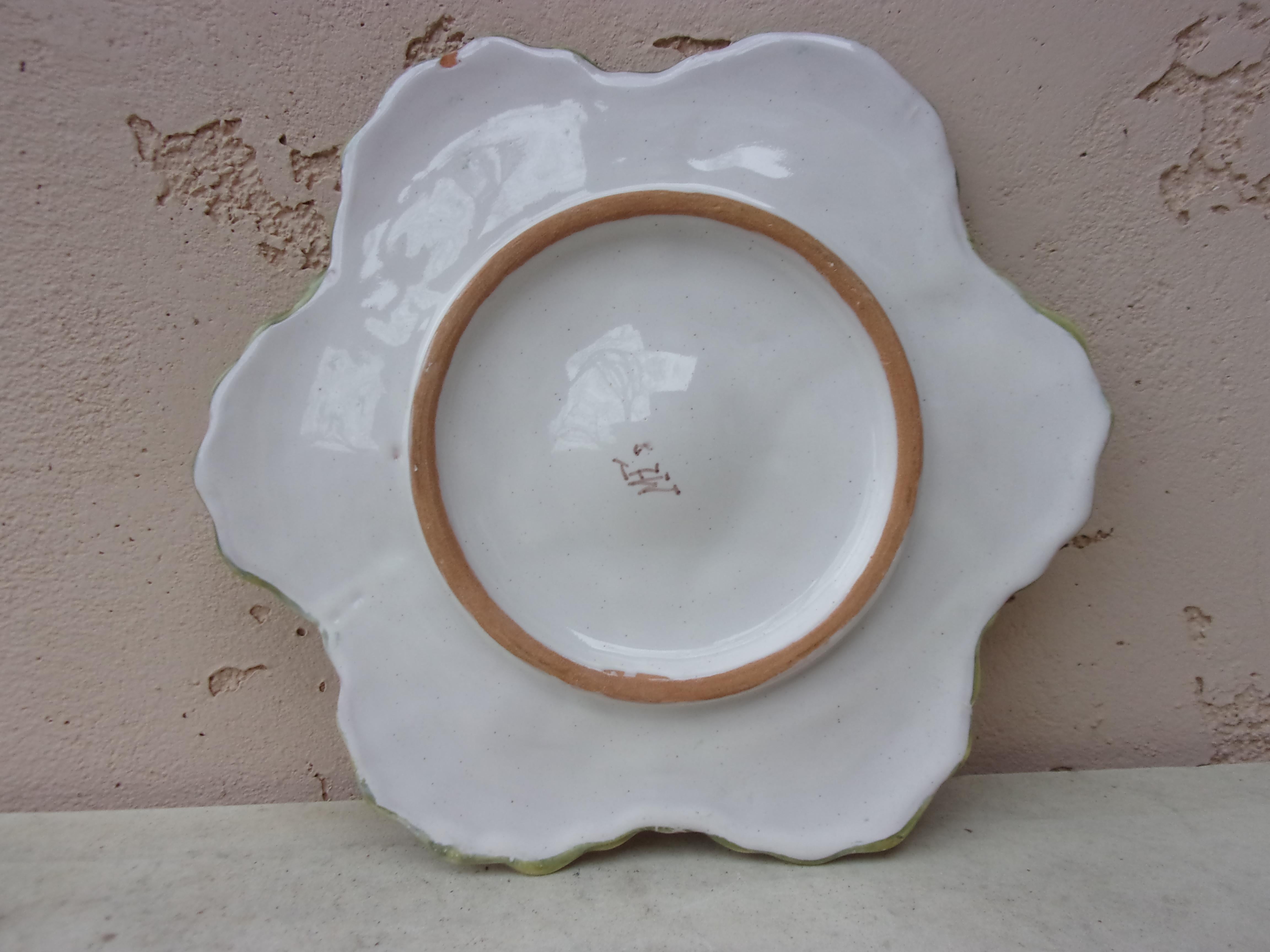 Rustic French Faience Oyster Plate Moustiers Style, circa 1940
