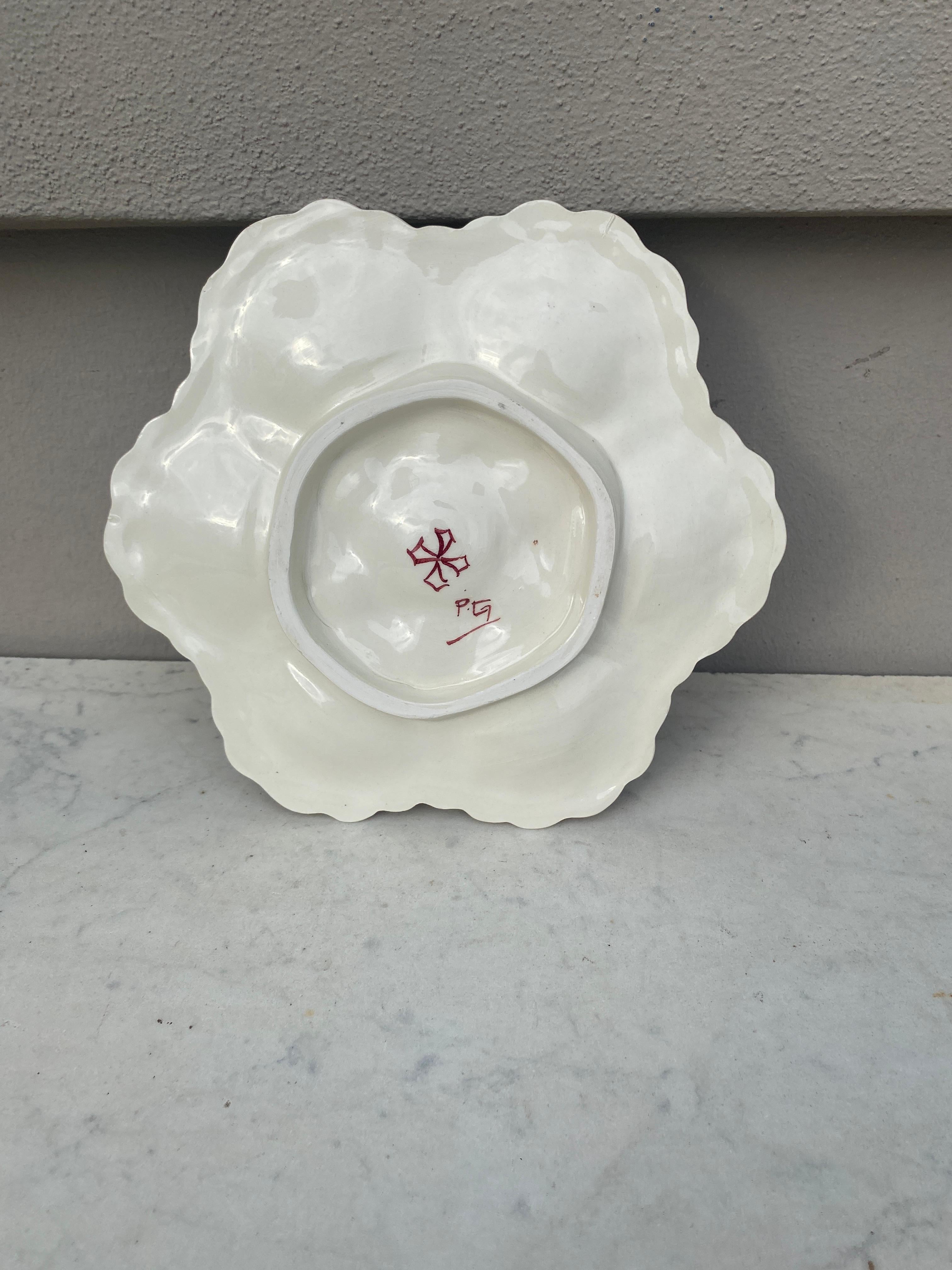 French Faience Oyster Plate Moustiers Style, circa 1940 For Sale 1