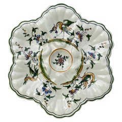 Vintage French Faience Oyster Plate Moustiers Style, circa 1940