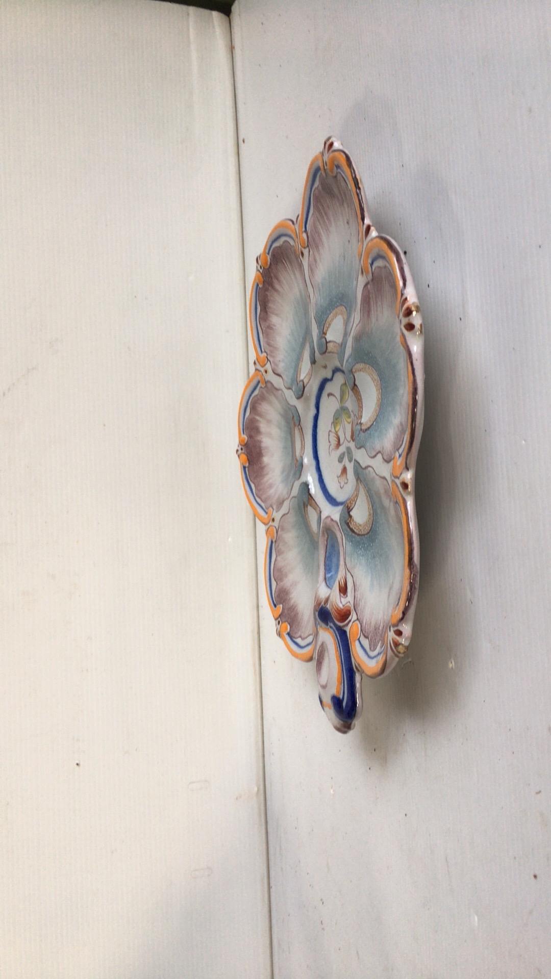 French Faience Oyster Plate Saint Clement, circa 1890 3