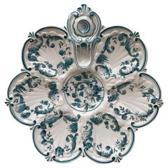 Antique French Faience Oyster Plate Saint Clement, circa 1890
