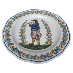 French Faience Plate Henriot Quimper Circa 1900