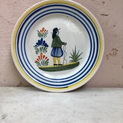 French Faience Plate Henriot Quimper, circa 1930