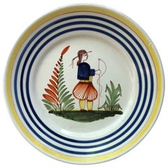 French Faience Plate Henriot Quimper, circa 1930