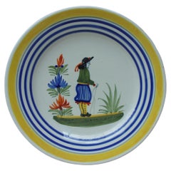 Vintage French Faience Plate Henriot Quimper, circa 1930