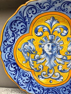 Assiette en faïence française Keller & Guerin Luneville, vers 1890