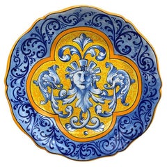 French Faience Plate Keller & Guerin Luneville, circa 1890