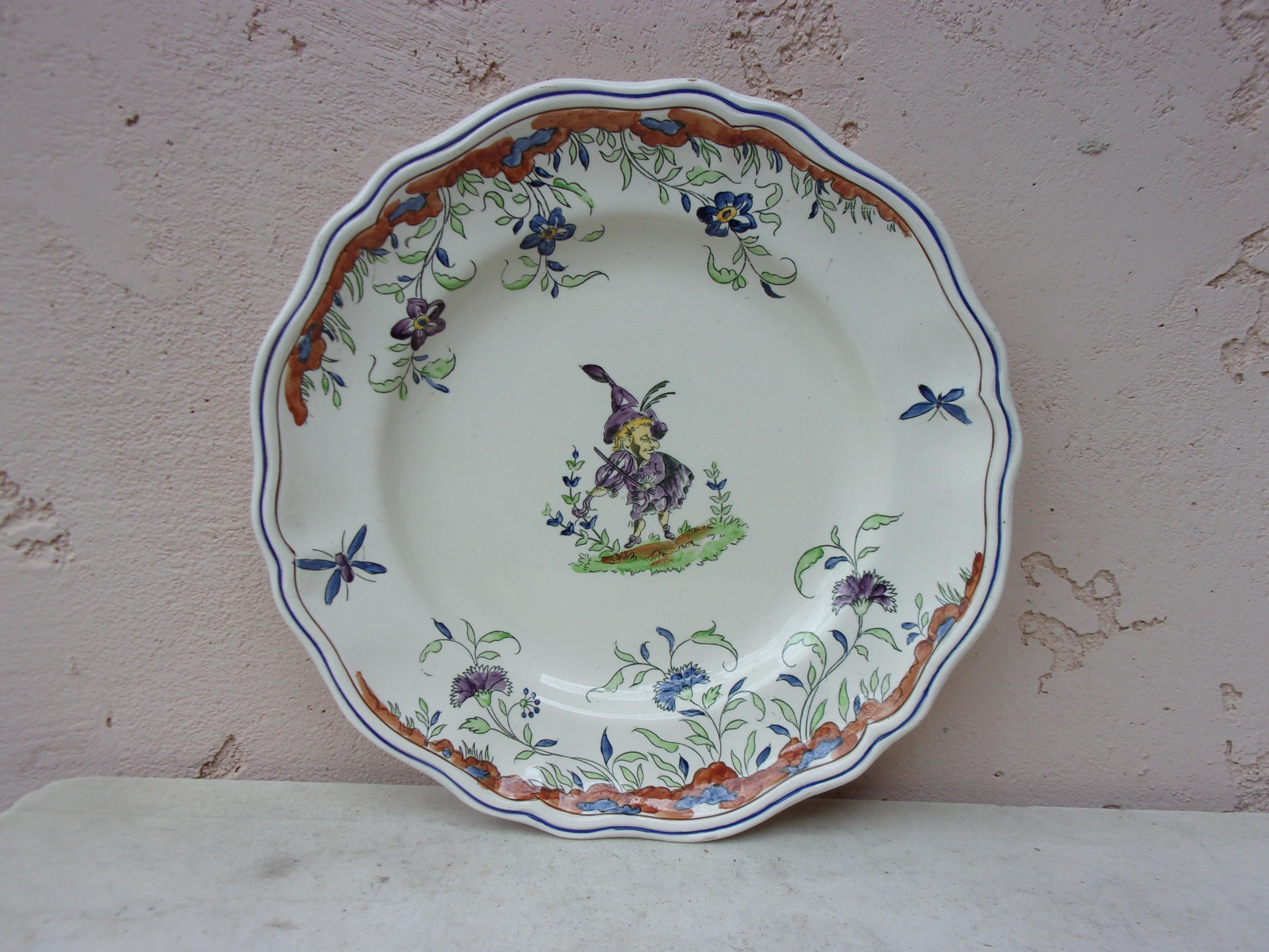 French Faience Plate Model 