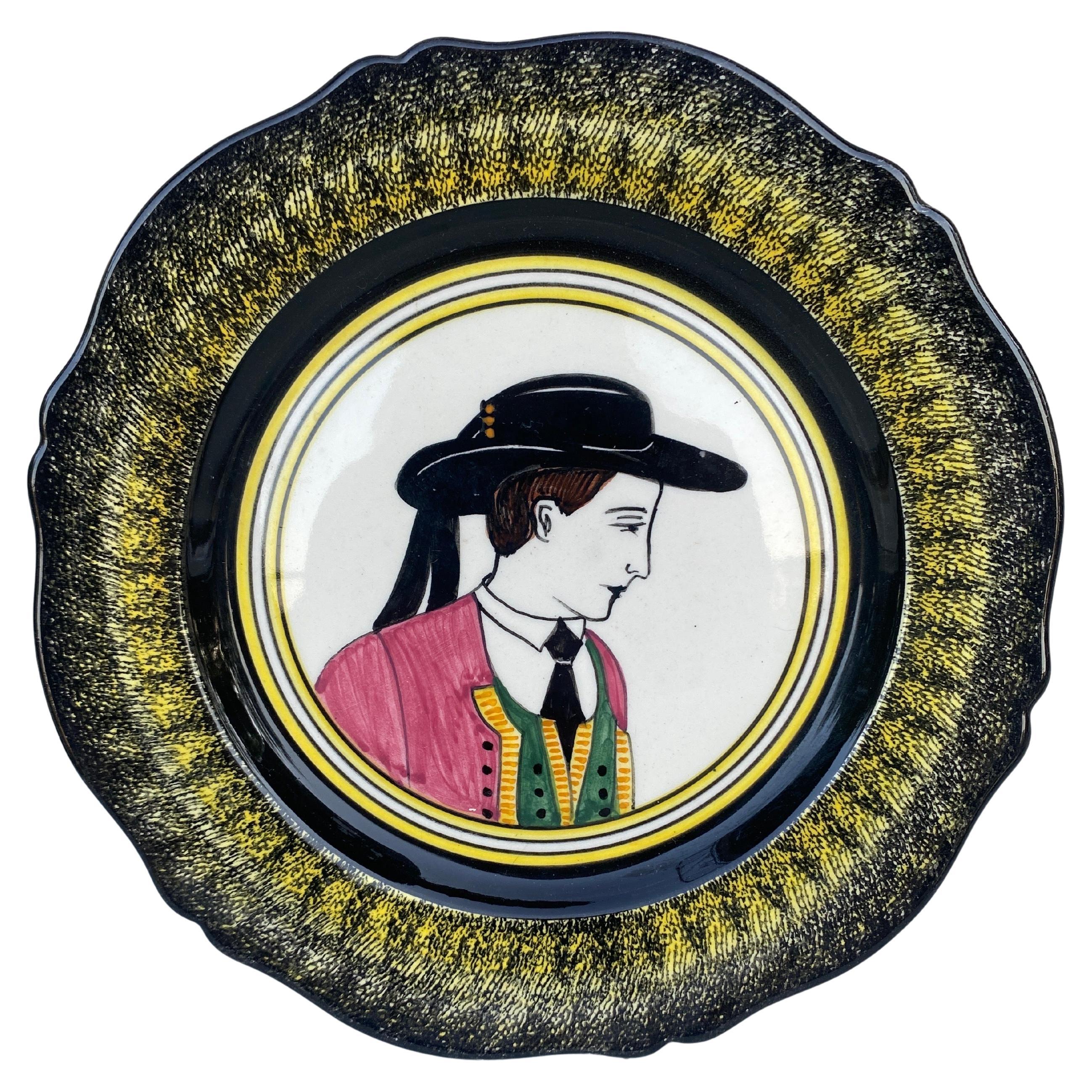 French Faience Plate Quimper circa 1950
