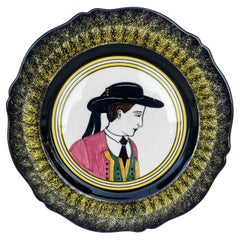 French Faience Plate Quimper circa 1950