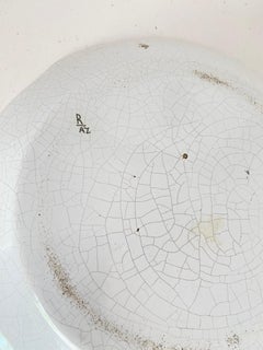 French Faience Plates 19th Century Pear..Decor Pattern Blue, Green Set of 4