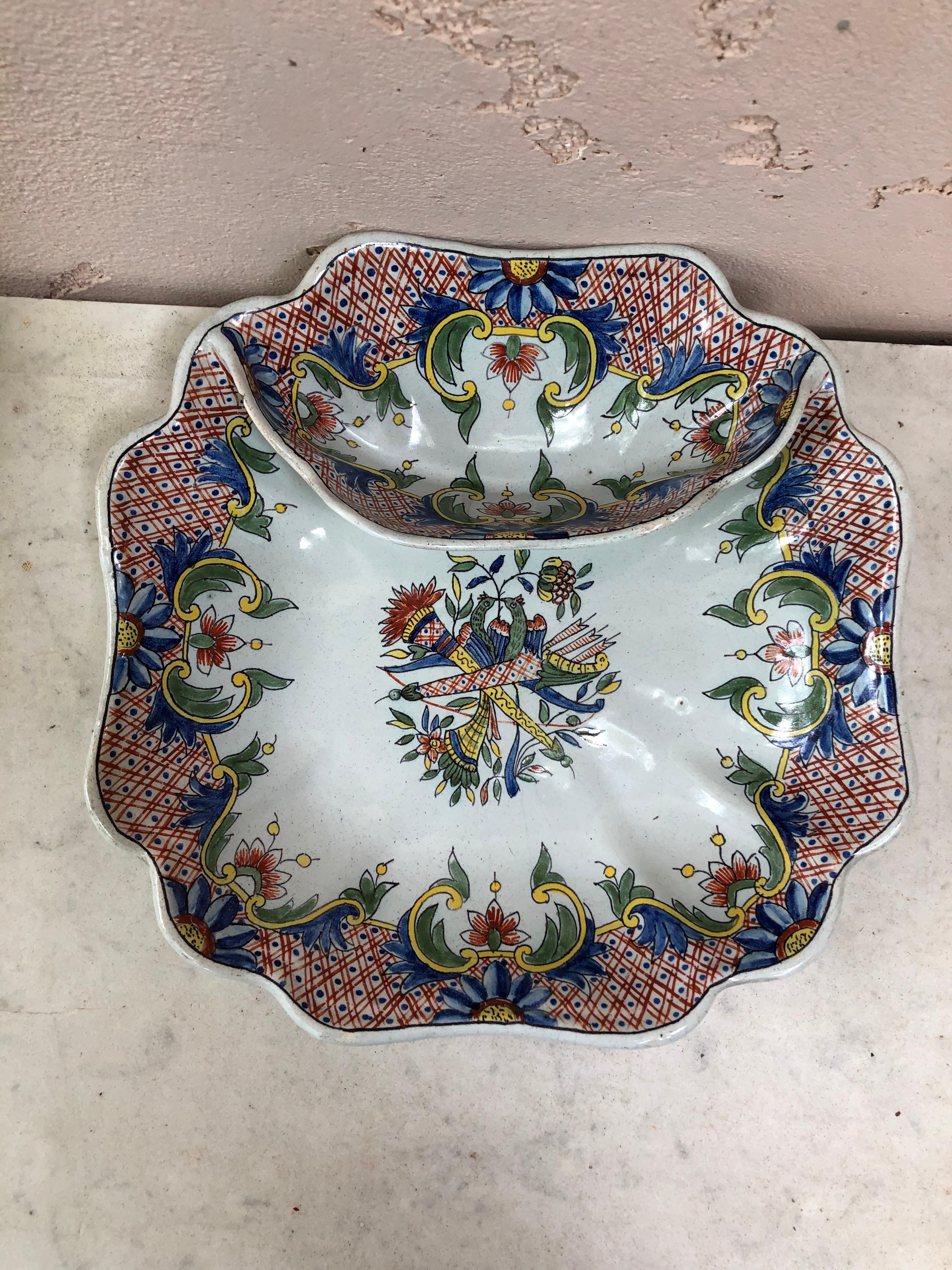 French Faience Platter Desvres, Circa 1890 In Good Condition For Sale In Austin, TX