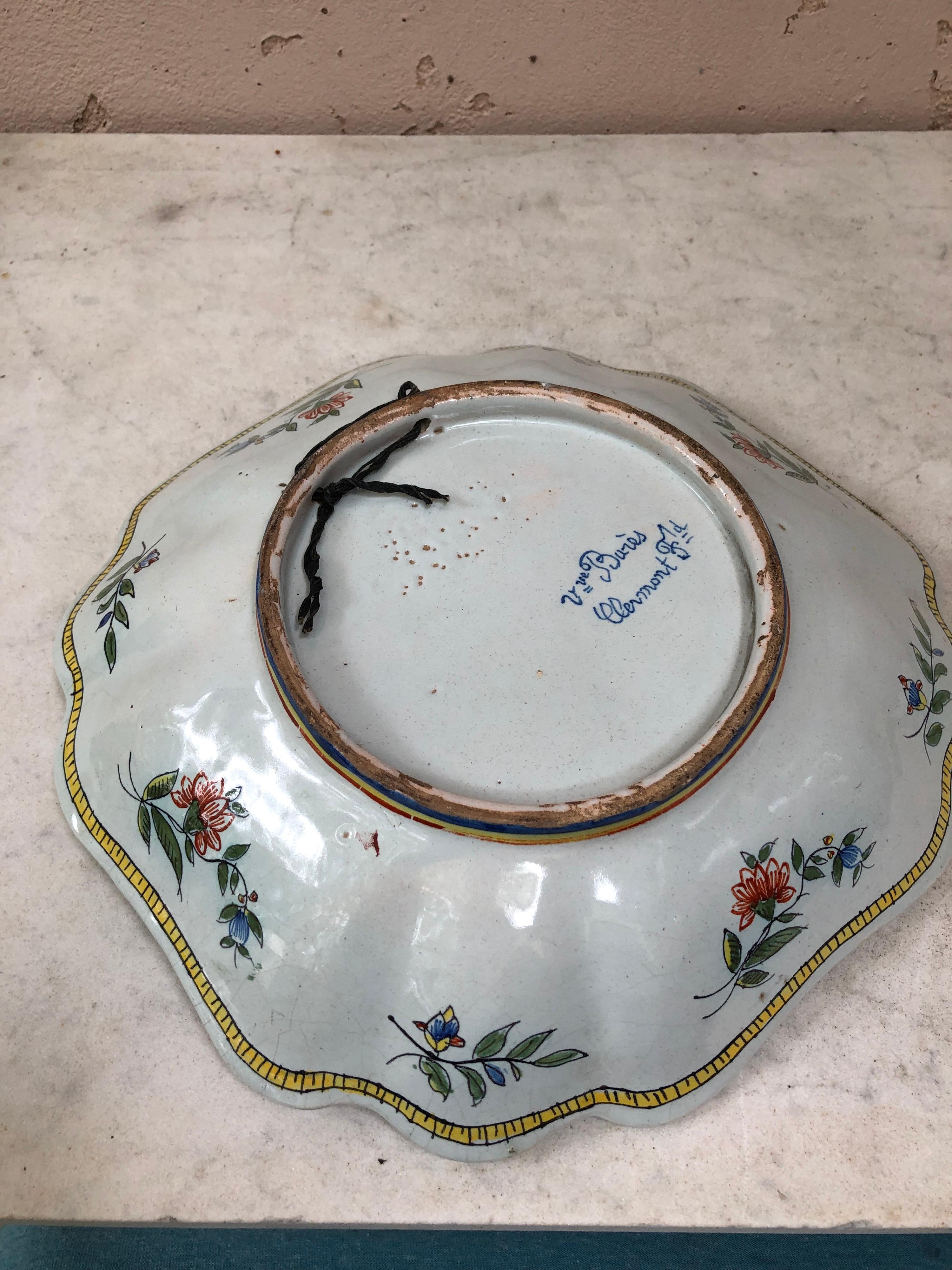 Français Plat en faïence française de Desvres, vers 1890 en vente