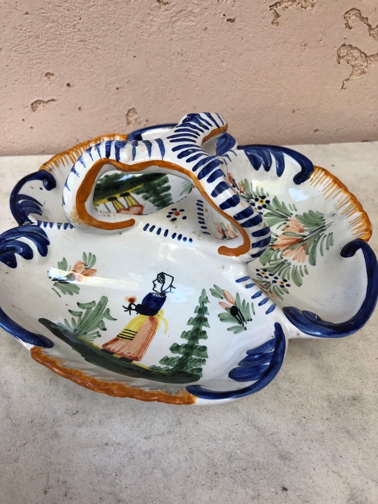 French Faience Platter Quimper, Circa 1930 For Sale 2