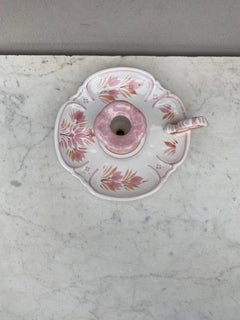 Candelabro Quimper in faience francese, circa 1950