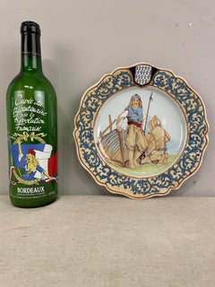 French Faience Quimper Plate Fisherman Scene