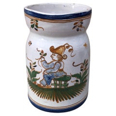 French Faience Rustic Pitcher, Circa 1920