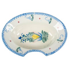 French Faience Shaving Bowl