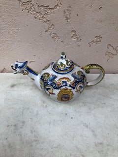 French Faience Teapot Desvres, Circa 1900
