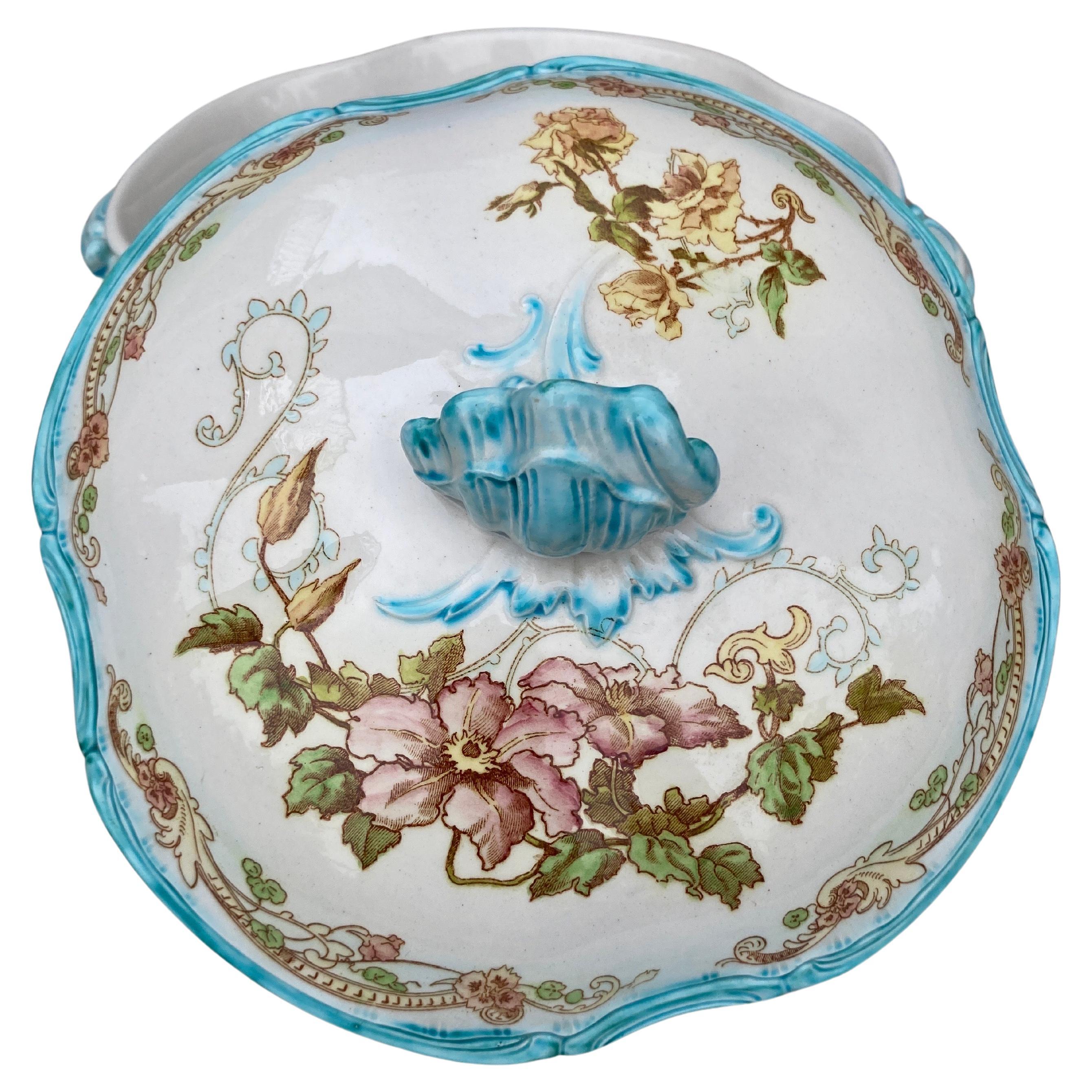 Fine XIX secolo Zuppiera francese in maiolica Creil et Montereau, circa 1890 in vendita