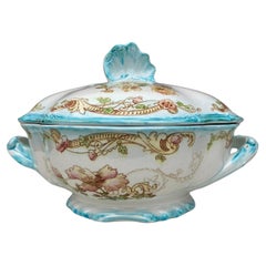 Antique French Faience Tureen Creil et Montereau, Circa 1890