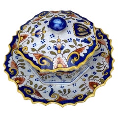 French Faience Tureen Desvres, circa 1900