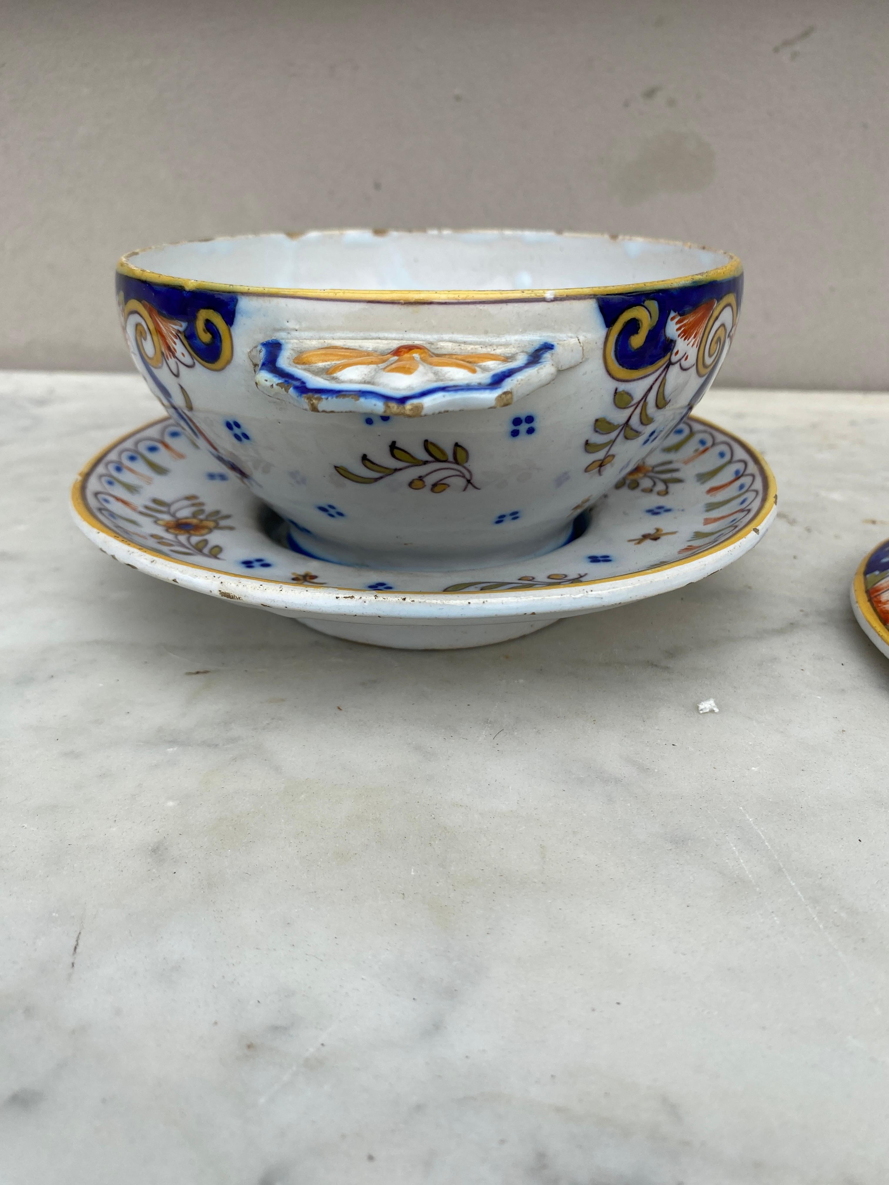 Early 20th Century French Faience Tureen Desvres, circa 1900 For Sale