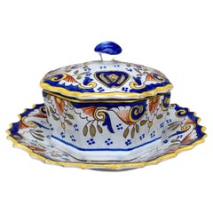 French Faience Tureen Desvres, circa 1900