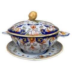 French Faience Tureen Desvres, circa 1900