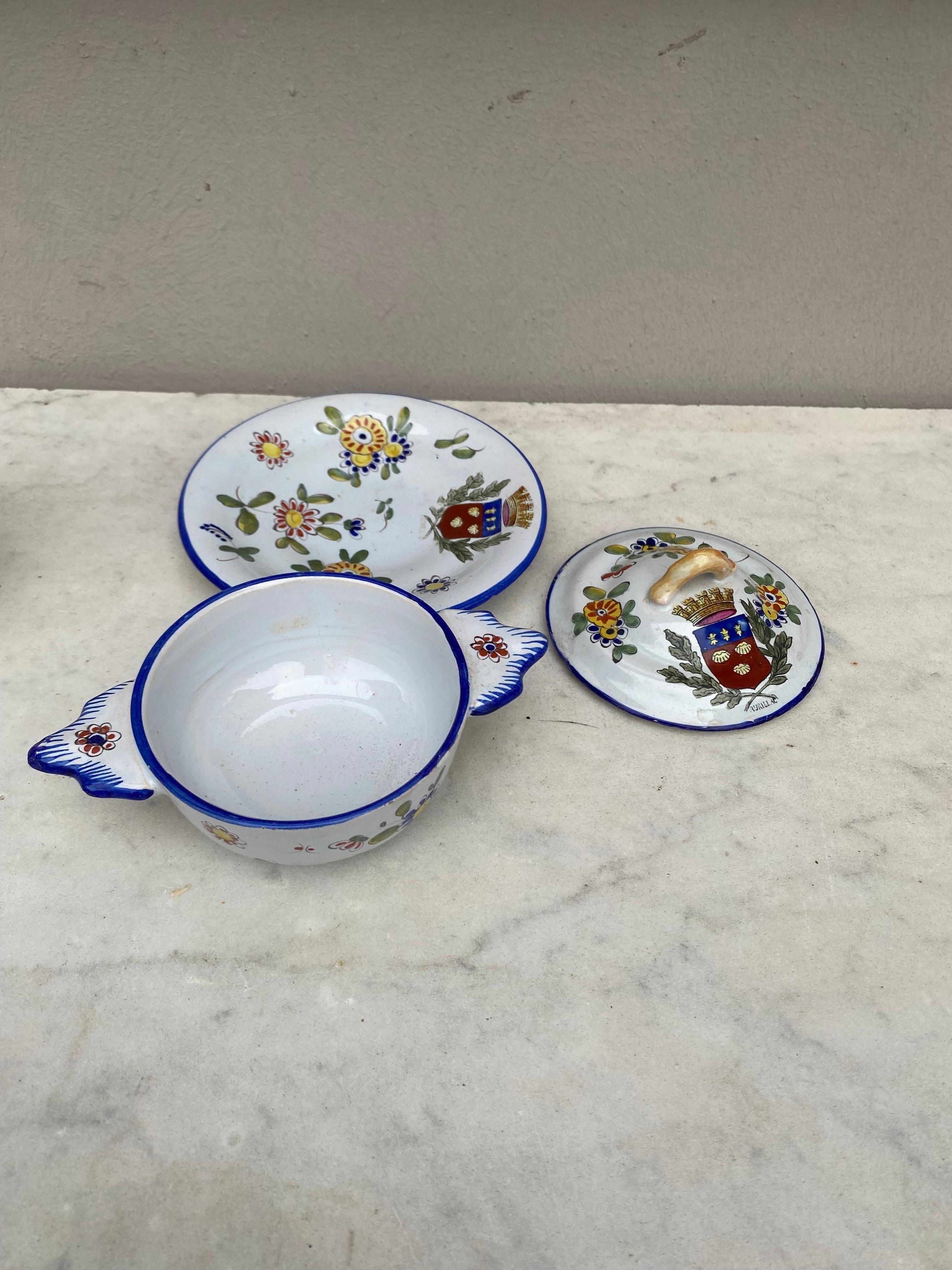 Early 20th Century French Faience Tureen Keller & Guerin Saint Clement, Circa 1900 For Sale