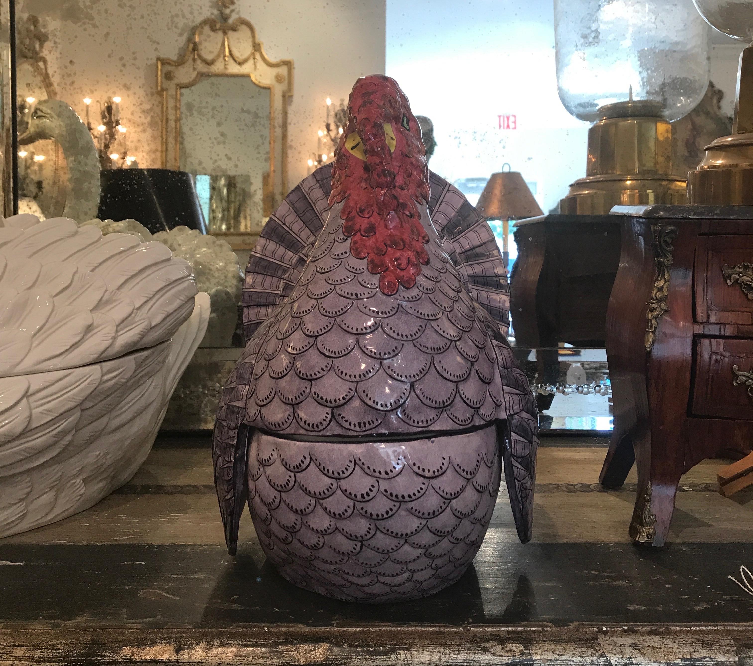 ceramic turkey centerpiece