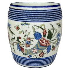 French Faience Vase Gien Circa 1890