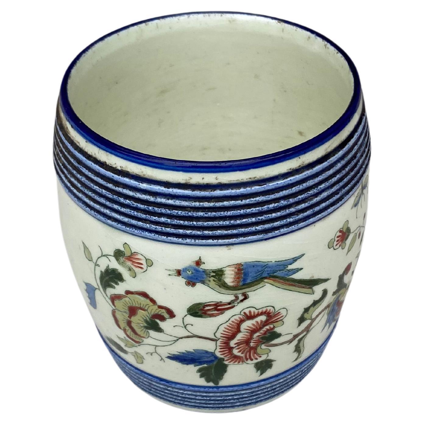 Late 19th Century French Faience Vase Gien Circa 1890 For Sale