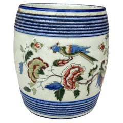French Faience Vase Gien Circa 1890