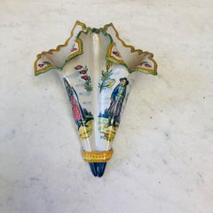French Faience Wall Pocket Henriot Quimper