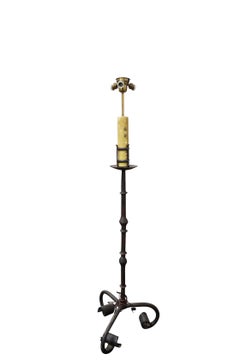 French Fair Forge Candle Stand Lamp