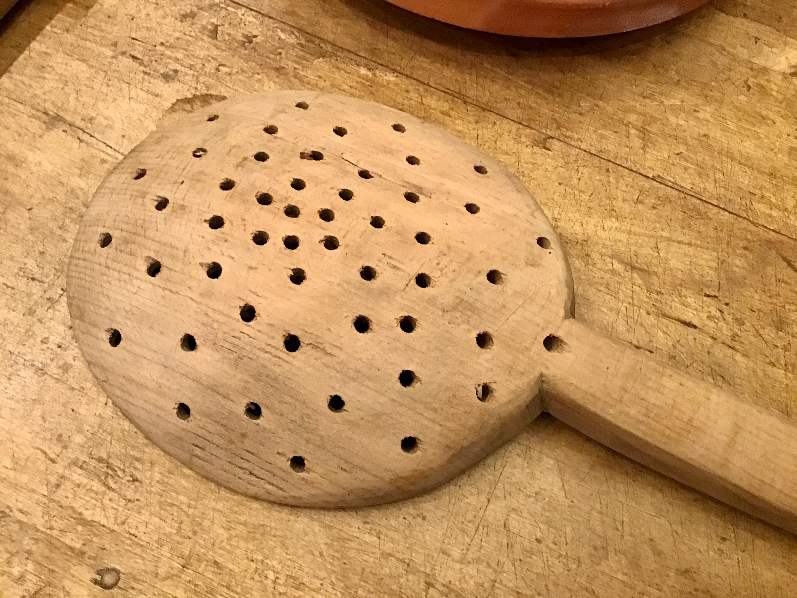 Hand-Crafted French Farm Strainer Spoon Large