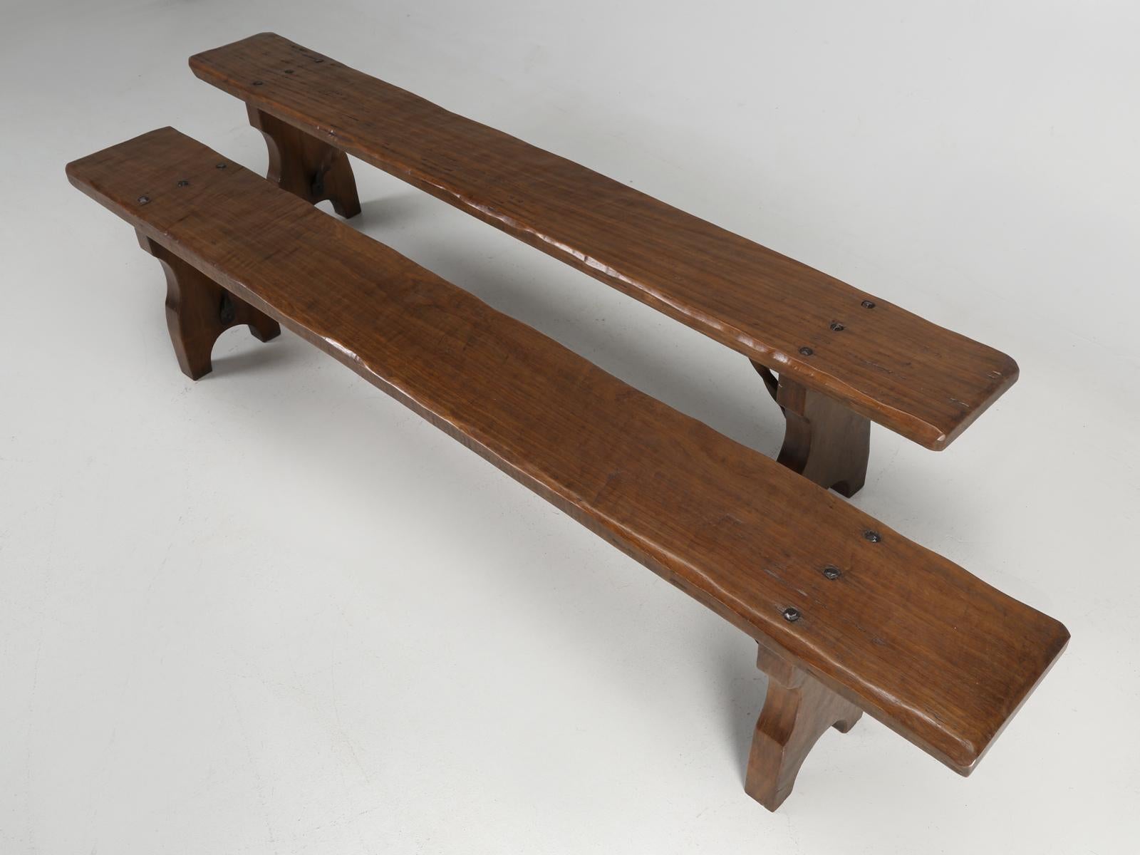 French Farm Table with a Pair of Matching Benches  5