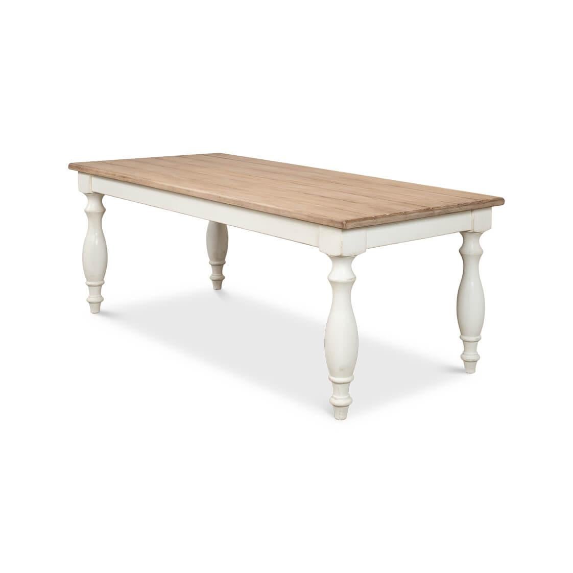 Country French Farmhouse Dining Table For Sale