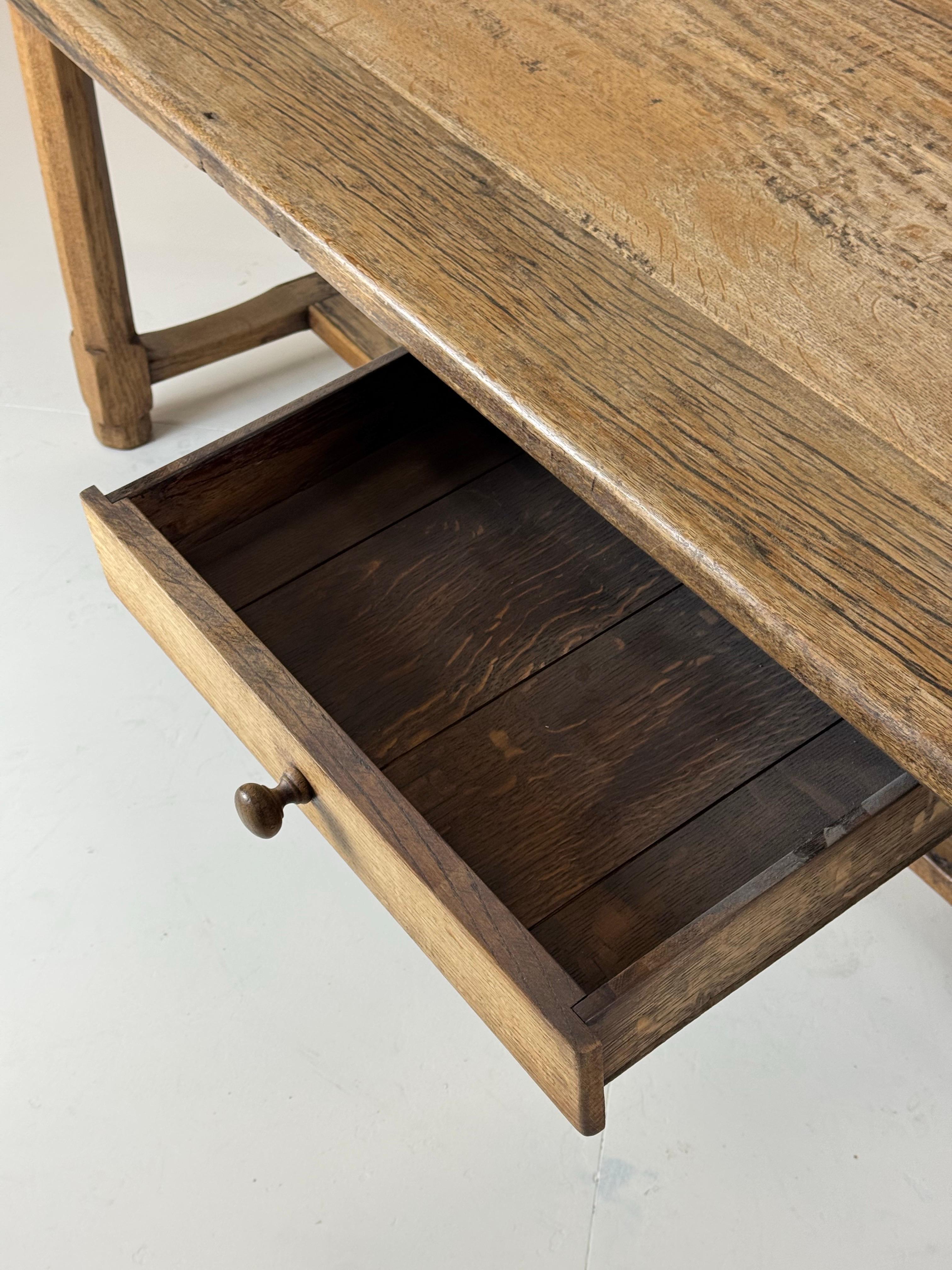 French Farmhouse Dining table Oak 250cm For Sale 9