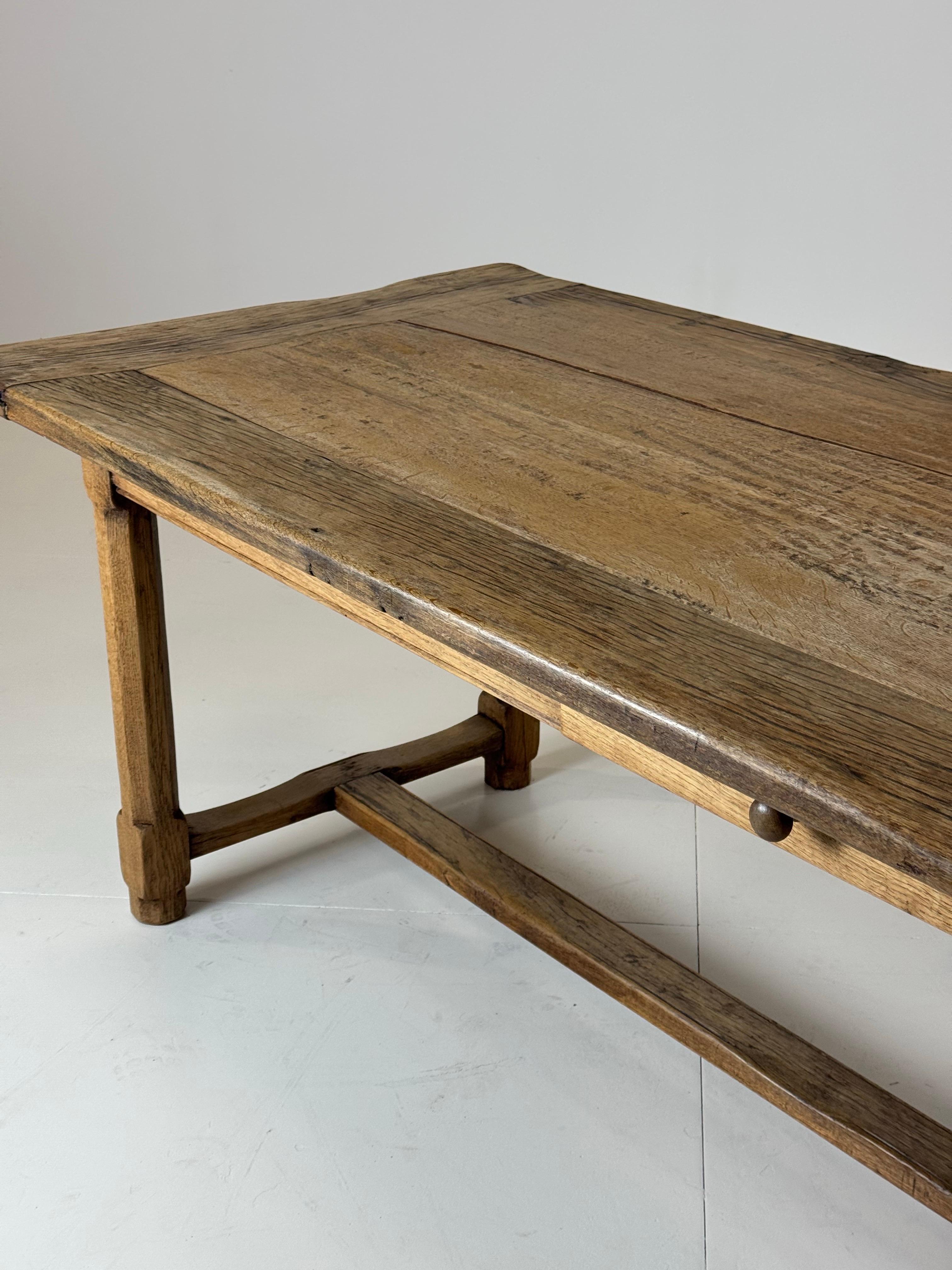 French Farmhouse Dining table Oak 250cm For Sale 1
