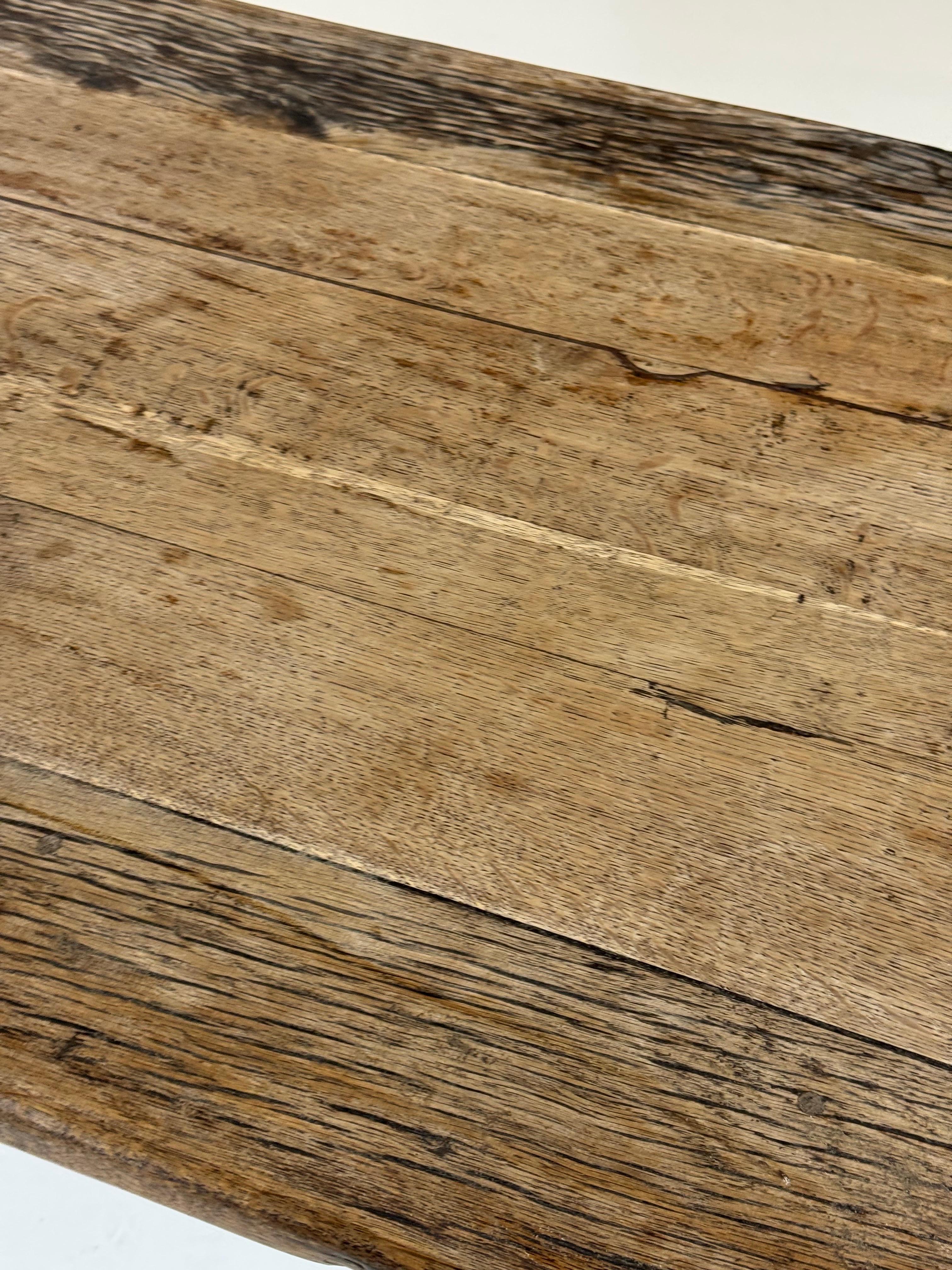French Farmhouse Dining table Oak 250cm For Sale 2