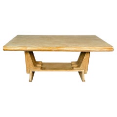 Tavolo da pranzo a cavalletto, stile metà secolo moderno, Oak Oak