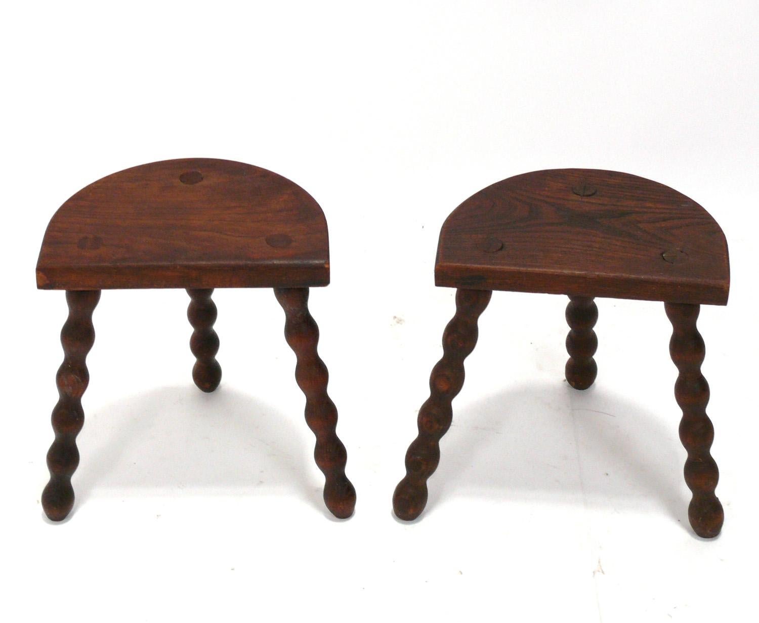 French Farmhouse Stools In Good Condition For Sale In Atlanta, GA