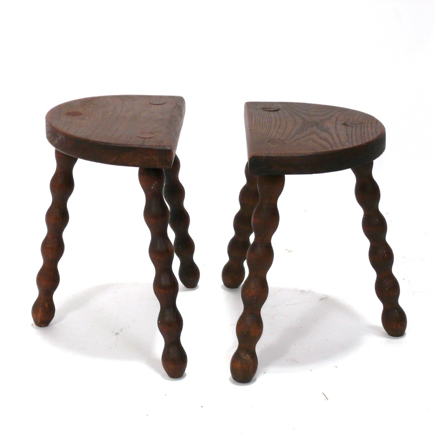 Mid-20th Century French Farmhouse Stools For Sale