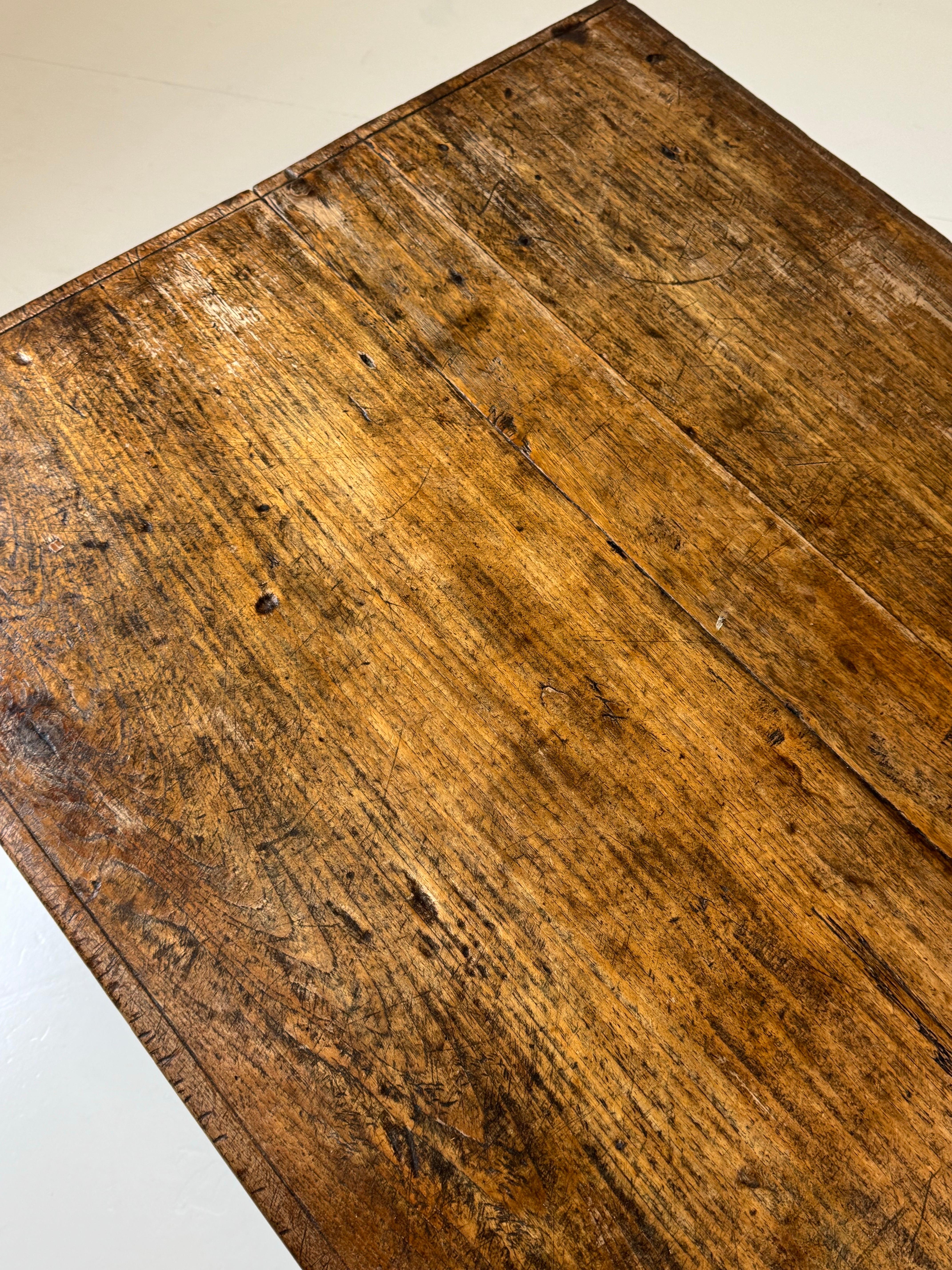Teak French Farmhouse table 208cm For Sale